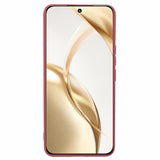 EIDERWOOD Honor 200 5G Fodral – Flexibelt Plast-fodral med Fiberfoder och Precisa Kamerautskärningar - Mörk Röd