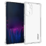 HTC U24 Pro (5G) Plast Skal m. Stötdämpande Hörn - Genomskinlig