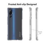 HTC U24 Pro (5G) Plast Skal m. Stötdämpande Hörn - Genomskinlig