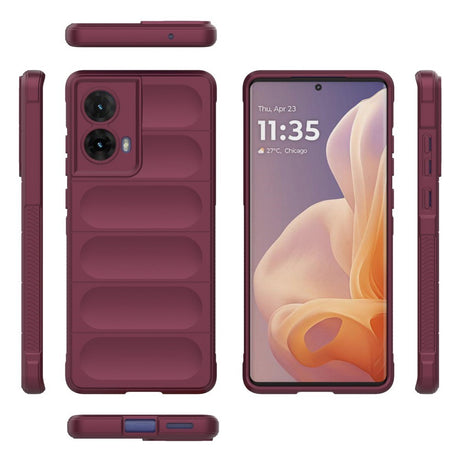 EIDERWOOD Motorola Moto G85 (5G) Flexibel Plast Skal - Bordeaux Röd