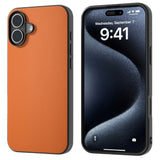 EIDERWOOD iPhone 16 Konstläder Belagd Plastskal - Orange