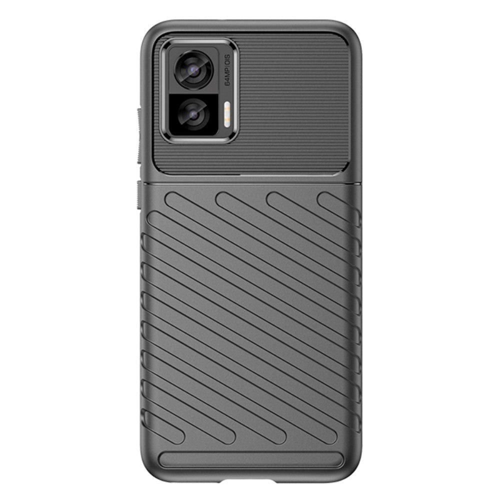 Motorola Edge 30 Neo Thunder Series Twill Plast Skal - Svart