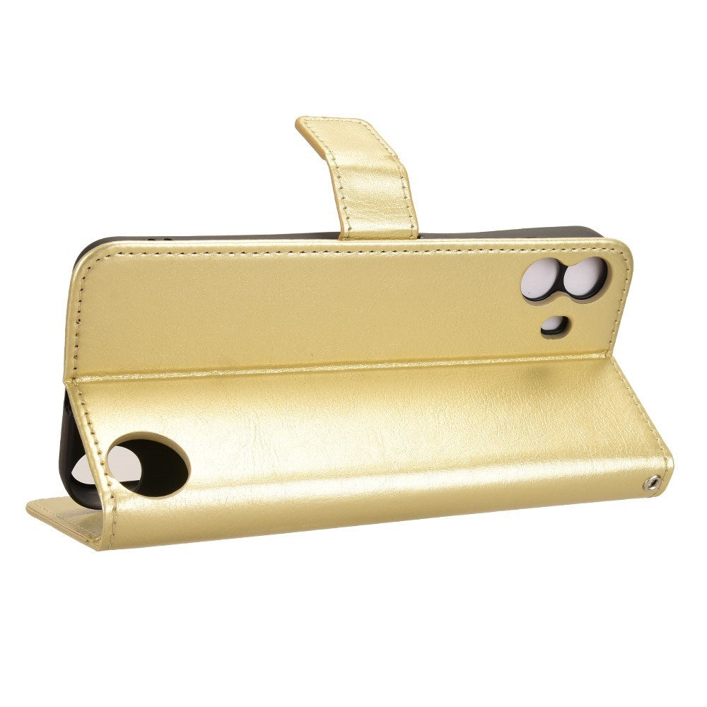 EIDERWOOD Nothing CMF Phone 1 Konstläder Flip Fodral m. Rem - Gull