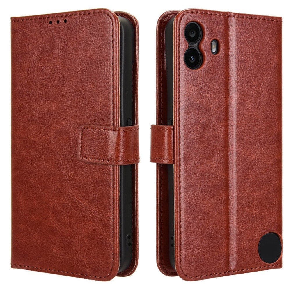 EIDERWOOD Nothing CMF Phone 1 Konstläder Flip Fodral m. Rem - Brun
