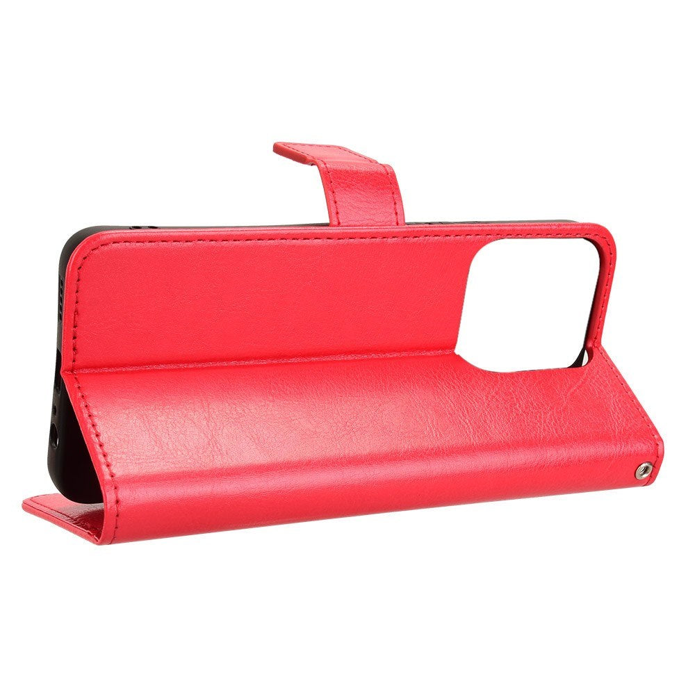 EIDERWOOD Honor 200 Smart Konstläder Flip Fodral m. Rem - Röd