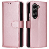 EIDERWOOD Samsung Galaxy Z Fold6 Konstläder Fodral m. Korthållare & Rem - Rosa