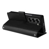 EIDERWOOD Samsung Galaxy Z Fold6 Konstläder Fodral m. Korthållare & Rem - Svart