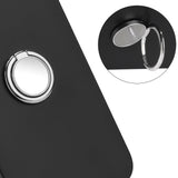 EIDERWOOD Samsung Galaxy A16 Flexibelt Plast Skal med Magnetiskt Ringstativ - Svart med Silver Ring