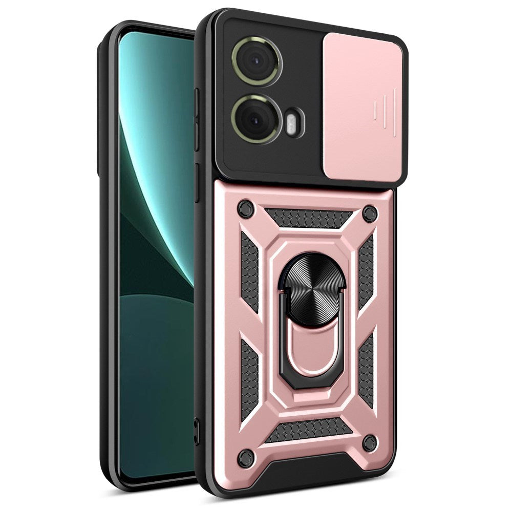 EIDERWOOD Motorola Moto G85 (5G) Tåligt Skal med Magnetisk Stativfunktion & Camslider - Rose Gold