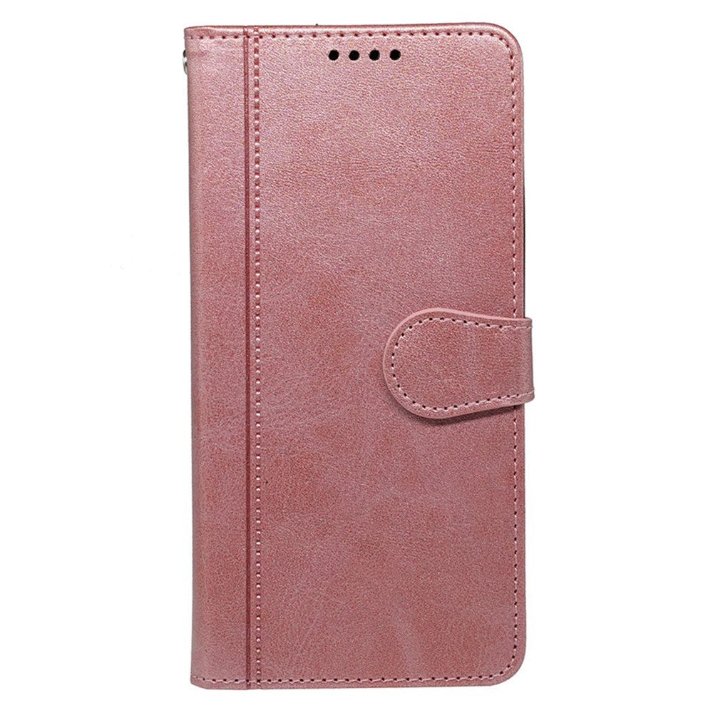 EIDERWOOD iPhone 16 Konstläder Plånboksfodral med Stativfunktion - Rose Gold