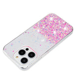 iPhone 16 Pro Max EIDERWOOD Flexibelt Plast Glitter Skal – Genomskinlig / Rosa