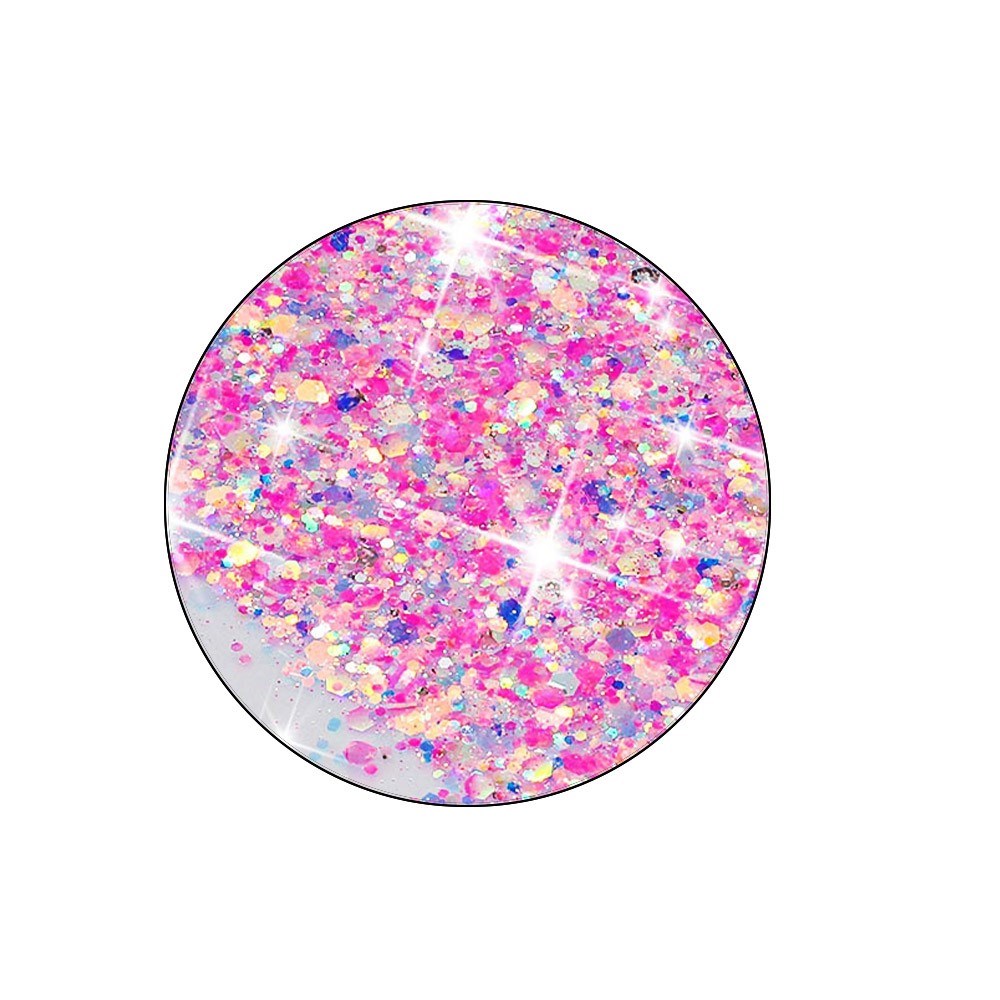 iPhone 16 Pro Max EIDERWOOD Flexibelt Plast Glitter Skal – Genomskinlig / Rosa