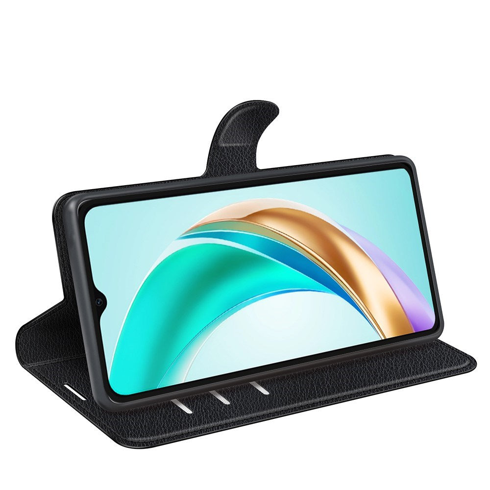 EIDERWOOD Honor X6b Konstläder Flip Fodral m. Korthållare & Ställfunktion - Svart