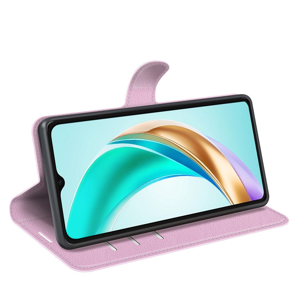 EIDERWOOD Honor X6b Konstläder Flip Fodral m. Korthållare & Ställfunktion - Rosa