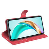 EIDERWOOD Honor X6b Konstläder Flip Fodral m. Korthållare & Ställfunktion - Röd