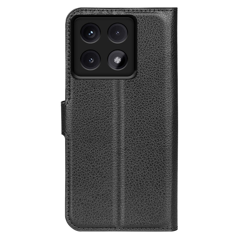 EIDERWOOD Xiaomi 14T Pro Plånboksfodral Litchi Textur - Svart