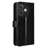 EIDERWOOD Oppo A60 / A40M / A40 Konstläder Fodral med Rem - Svart