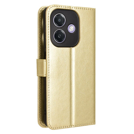 EIDERWOOD Oppo A60 / A40M / A40 Konstläder Fodral med Rem - Guld