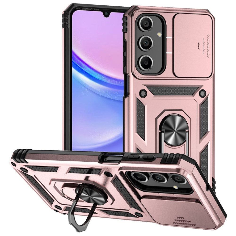 EIDERWOOD Samsung Galaxy A16 (4G/5G) Tåligt Skal med Magnetisk Stativfunktion & Camslider - Rose Gold