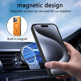 iPhone 16 Pro Max Konstläder Skal - MagSafe-Kompatibel - Gul