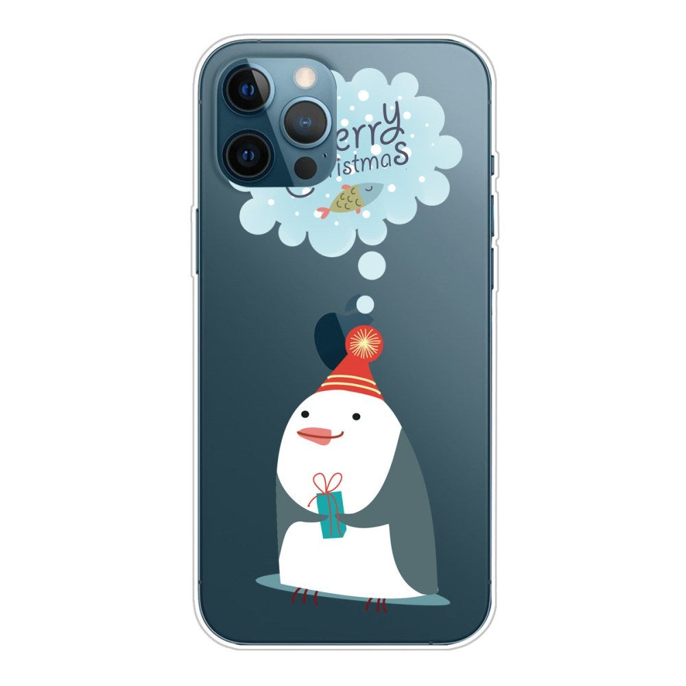 EIDERWOOD iPhone 16 Pro Max Skal Flexibel Plast - Jul-tema - Merry Christmas - Pingvin