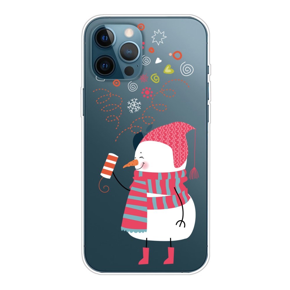 EIDERWOOD iPhone 16 Pro Max Skal Flexibel Plast - Jul-tema - Merry Christmas - Festlig Snögubbe