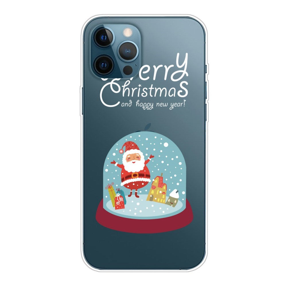 EIDERWOOD iPhone 16 Pro Max Skal Flexibel Plast - Jul-tema - Merry Christmas - Snöklot m. Jultomten