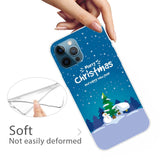 EIDERWOOD iPhone 16 Pro Max Skal Flexibel Plast - Jul-tema - Merry Christmas - Snögubbe och Julgran