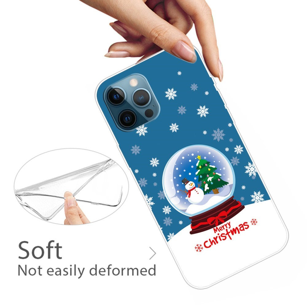 EIDERWOOD iPhone 16 Pro Max Skal Flexibel Plast - Jul-tema - Merry Christmas - Snöklot