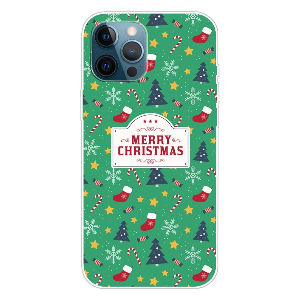 EIDERWOOD iPhone 16 Pro Max Skal Flexibel Plast - Jul-tema - Merry Christmas - Grön Juldekoration