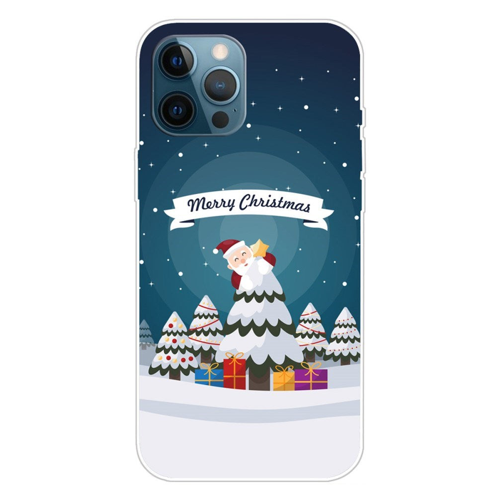 EIDERWOOD iPhone 16 Pro Skal Flexibel Plast - Jul-tema - Merry Christmas - Jultomten i Granen