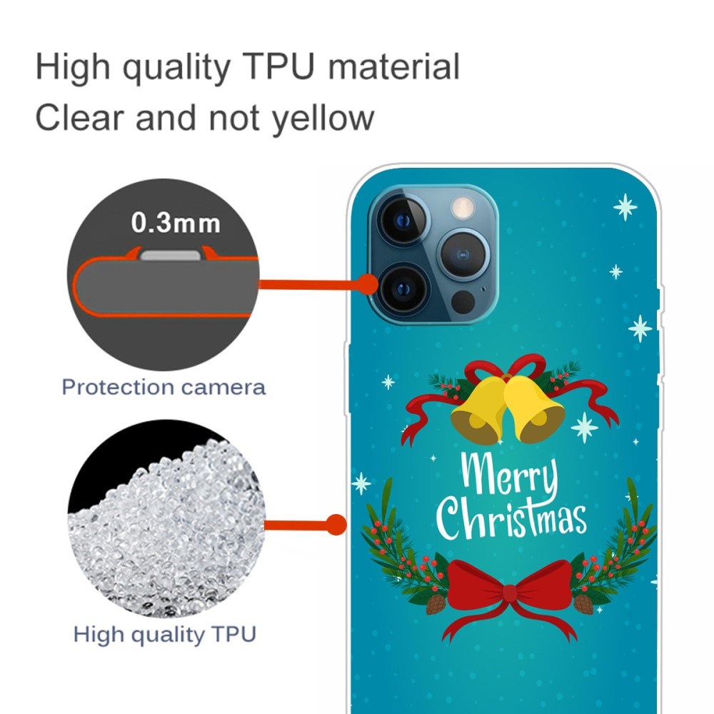 EIDERWOOD iPhone 16 Pro Max Skal Flexibel Plast - Jul-tema - Merry Christmas -Julklockor