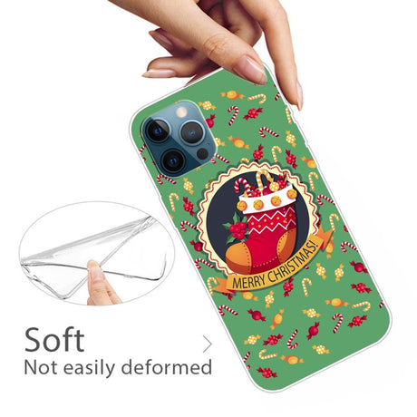 EIDERWOOD iPhone 16 Pro Skal Flexibel Plast - Jul-tema - Merry Christmas - Jul Strumpa