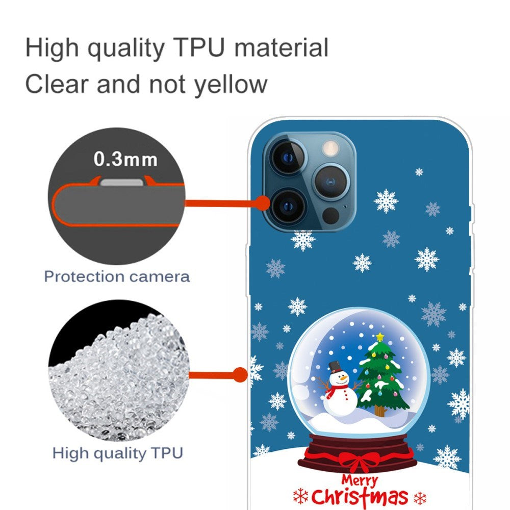 EIDERWOOD iPhone 16 Pro Skal Flexibel Plast - Jul-tema - Merry Christmas - Snöklot