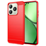 Realme Note 60x (4G) / C63 (4G) / C61 (4G) EIDERWOOD Kolfiber Skal - Röd