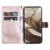 Motorola Edge 50 Wallet Flip Skal i läder med Plånbok - Pink