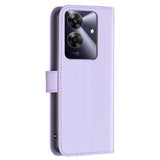 Realme Note 60 / 60x (4G) / C63 (4G) / C61 (4G) Konstläderfodral med Stativ Funktion & Korthållare - Lavendel