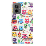 EIDERWOOD Motorola Moto G55 Fodral med Plånbok och Stativfunktion - Ugglor