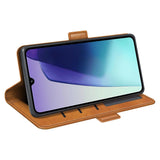 EIDERWOOD Xiaomi Redmi 14C / Poco C75 Konstläder Flip Fodral med Korthållare & Ställfunktion - Ljusbrun