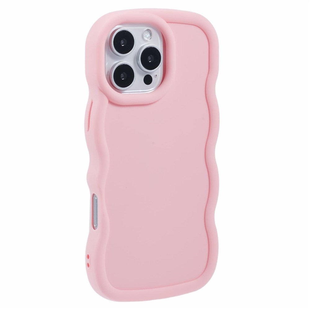iPhone 16 Pro EIDERWOOD Flexibelt Plast Wavy Skal - Rosa