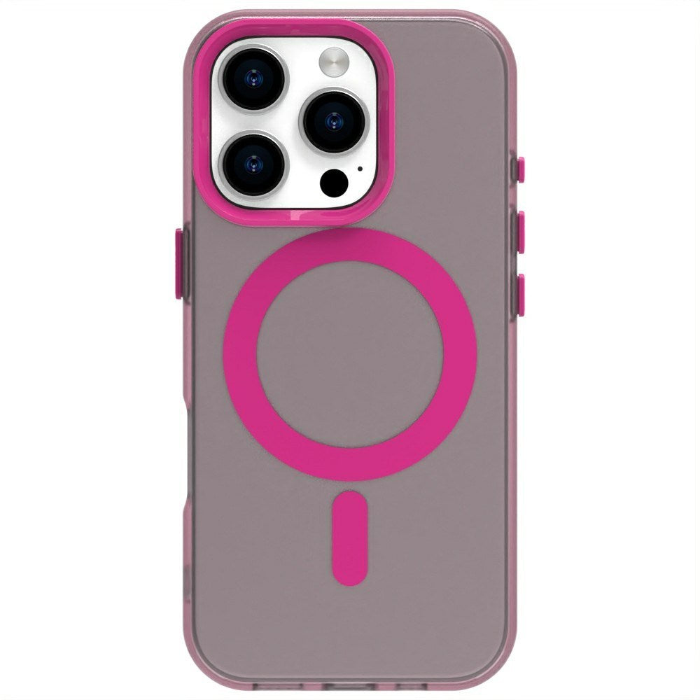 EIDERWOOD iPhone 16 Pro Hybrid Plast Skal - MagSafe Kompatibel - Genomskinlig / Rosa