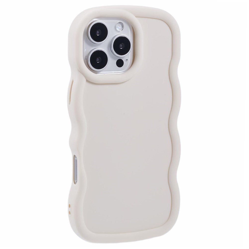 iPhone 16 Pro Max EIDERWOOD Flexibelt Plast Wavy Skal - Vit