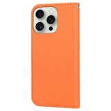 iPhone 16 Pro Konstläder Fodral m. Figur - Orange
