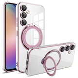 EIDERWOOD Samsung Galaxy A16 (4G/5G) Flexibelt Plast Skal m. Kickstand - MagSafe Kompatibelt - Transparent/Rosa