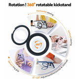 TORRAS iPhone 16 Pro Hybrid Plast Skal m. Roterbar Kickstand Ring - MagSafe Kompatibel - Transparent / Rosa