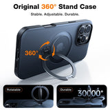 TORRAS iPhone 16 Pro Flexibelt Plast Skal m. Ställfunktion - MagSafe Kompatibel - Svart