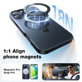 TORRAS iPhone 16 Pro Flexibelt Plast Skal m. Ställfunktion - MagSafe Kompatibel - Svart