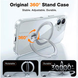 TORRAS iPhone 16 Flexibelt Plast Skal m. Ställfunktion - MagSafe Kompatibel - Genomskinlig