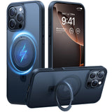 TORRAS iPhone 16 Pro Max Guardian Ostand Series Skal m. Ställ - MagSafe Kompatibel - Svart