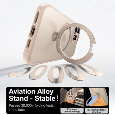 TORRAS iPhone 16 Pro Max Guardian Ostand Series Skal m. Ställ - MagSafe Kompatibel - Rose Gold